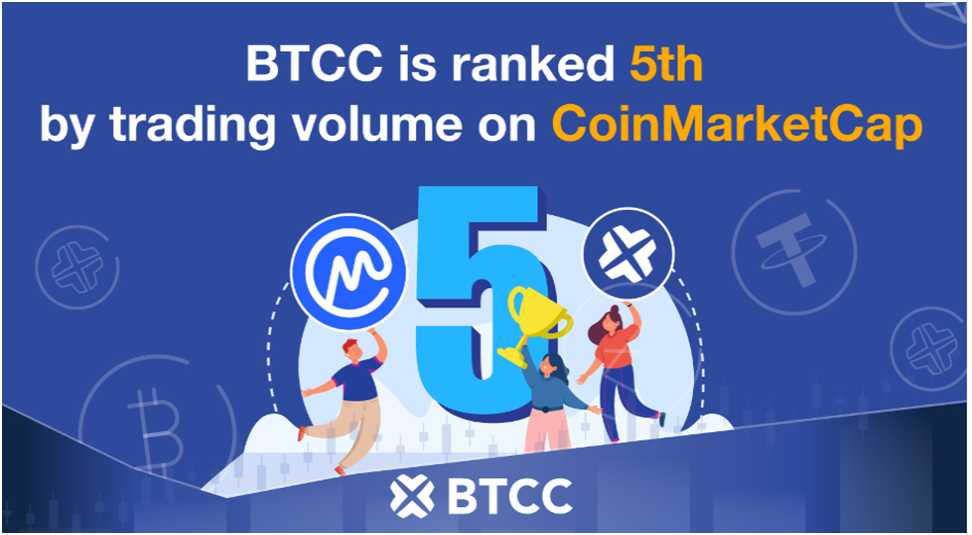 BTCC ranked 5th on CoinMarketCap
